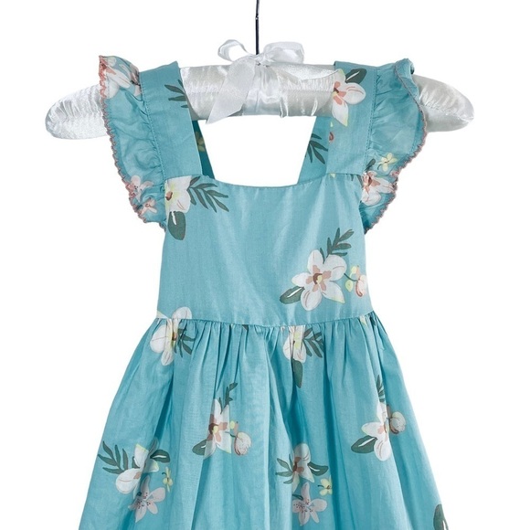 OSHKOSH B’gosh Floral Sleeveless Little Girl Dress Infant Baby Spring Summer - Picture 2 of 10